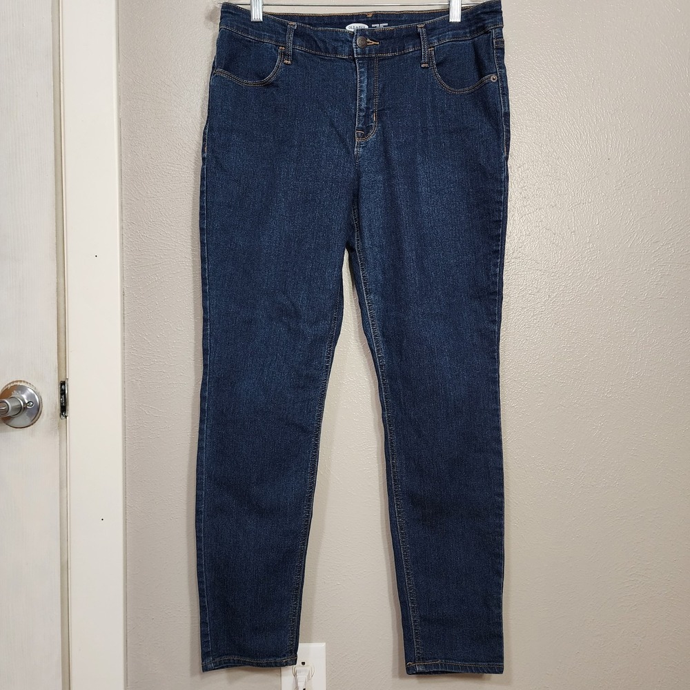 Old Navy Jean's Super‎ Skinny Mid Rise Women's Size 12 Dark Wash